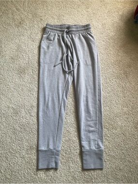 Free People Movement Gray Joggers S Drawstring Pocket Sweatpants EUC